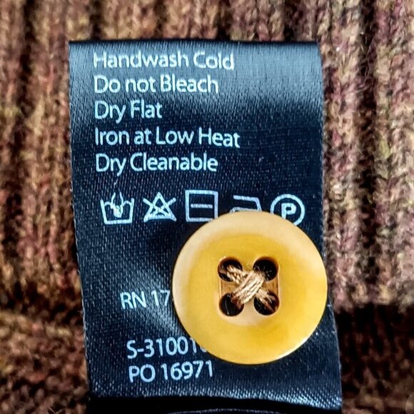 Wills Huckberry Rust 2-Button Henley Wool Cashmere Sweater - Picture 5 of 5